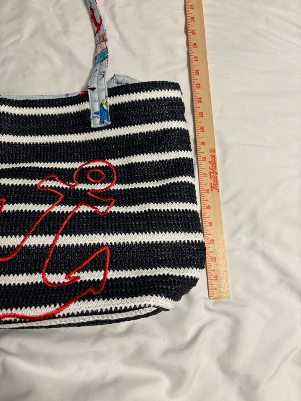Vera Bradley Nautical Anchor Striped Tote Bag NWT Beach Coastal - Picture 2 of 9